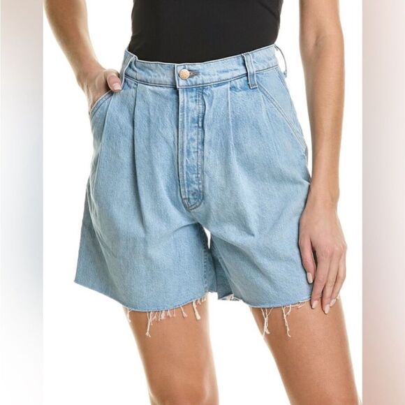 Mother Snacks The Pleated Fun Dip Jean Short size 25 NWT $218 - Picture 9 of 13